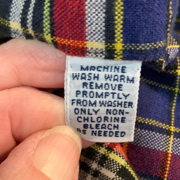 Ralph Lauren Blue/Red plaid Cotton long sleeve Big shirt Size L - Picture 8 of 9